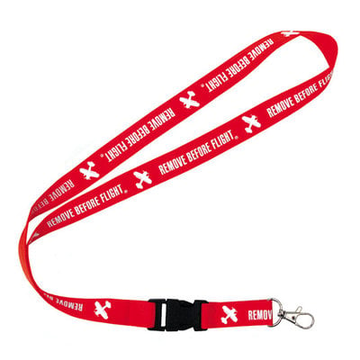 REMOVE BEFORE FLIGHT Strap - with spout carabiner