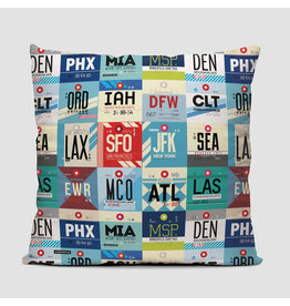 USA Airports Pillow Cover