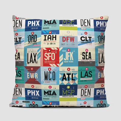 USA Airports Pillow Cover