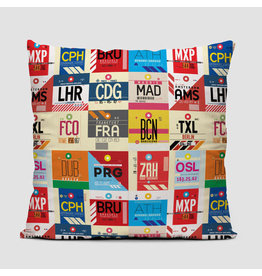 European Airports Pillow Cover