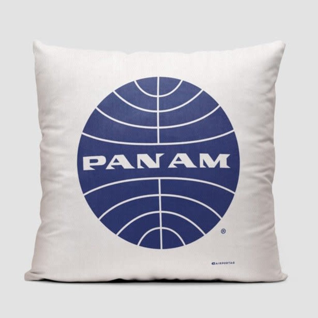Pan Am Logo White Pillow Cover