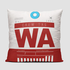 WA Crew Tag Pillow Cover