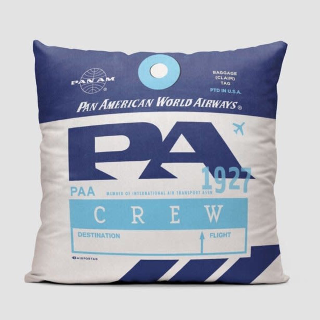 PA Crew Pillow Cover - Pan Am