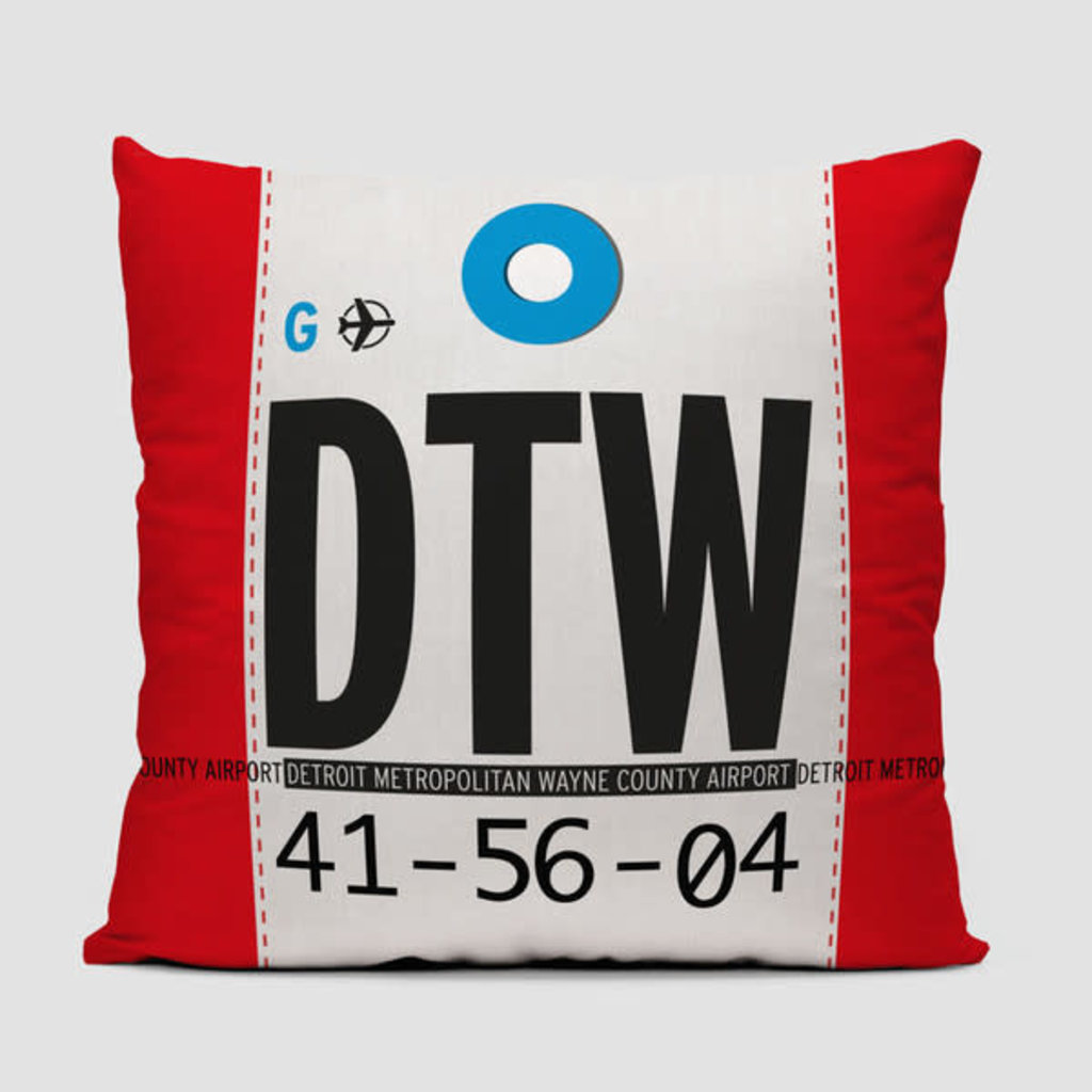 DTW Pillow Cover - Detroit