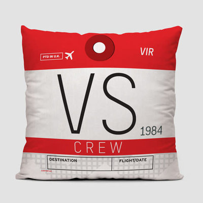 VS Crew Tag Virgin Atlantic Pillow Cover-DNR