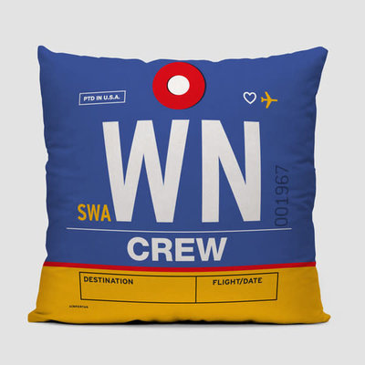 WN Crew Tag Southwest Pillow Cover