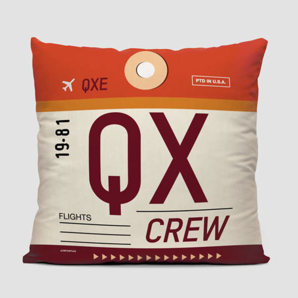 QX Crew Tag Pillow Cover