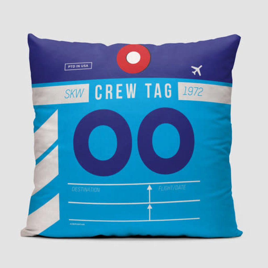 Airportag OO Crew Tag Pillow Cover
