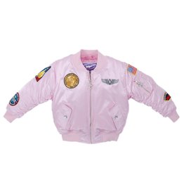 WH1UA- Kids MA-1 Pink Flight Jacket