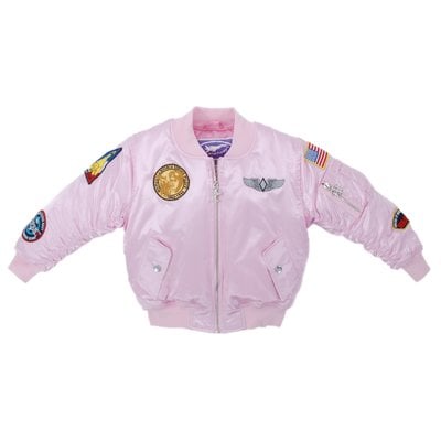 Kids MA-1 Pink Flight Jacket