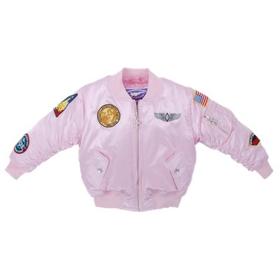 WH1UA- Kids Jacket: MA-1 Pink