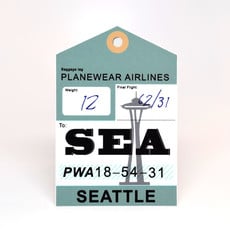 SEA Baggage Tag Die-Cut Sticker