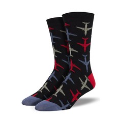 Mens Bamboo Socks Airplanes