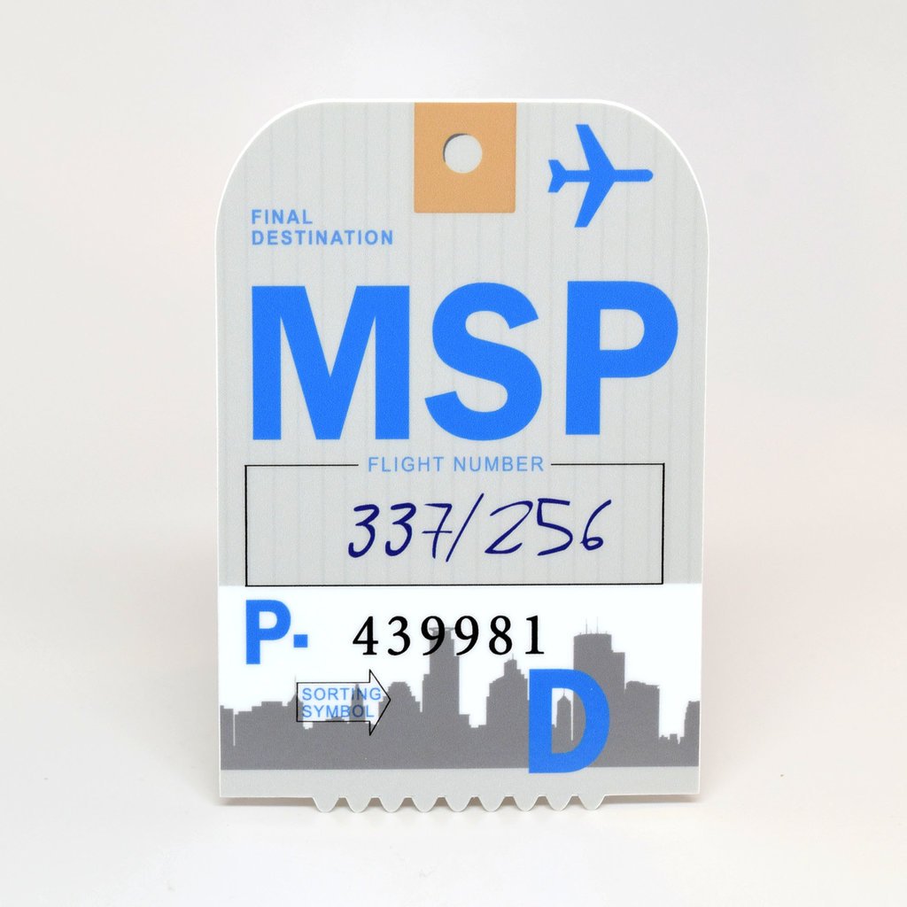 MSP Baggage Tag Die-Cut Sticker