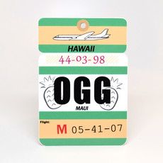 OGG Baggage Tag Die-Cut Sticker