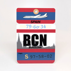 BCN Baggage Tag Die-Cut Sticker