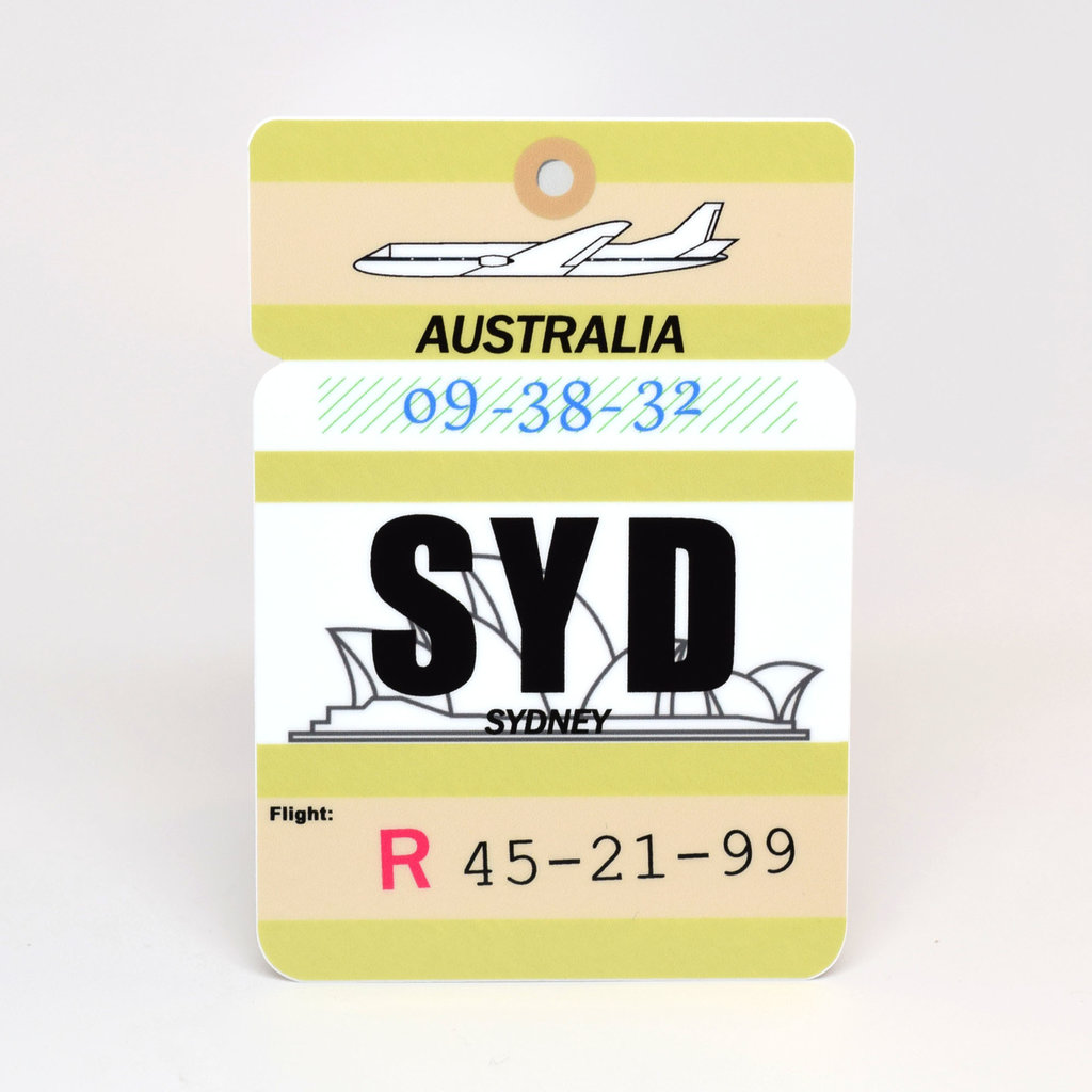 SYD Baggage Tag Die-Cut Sticker