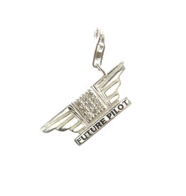 First Class Silver Wings Charm