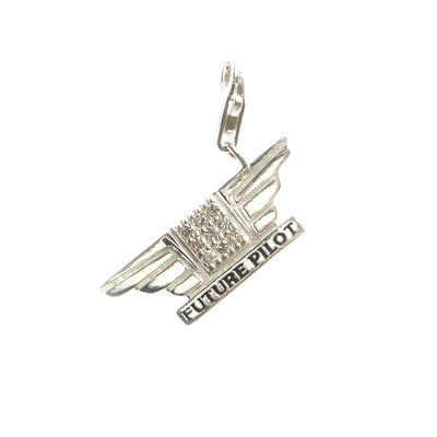 First Class Silver Wings Charm