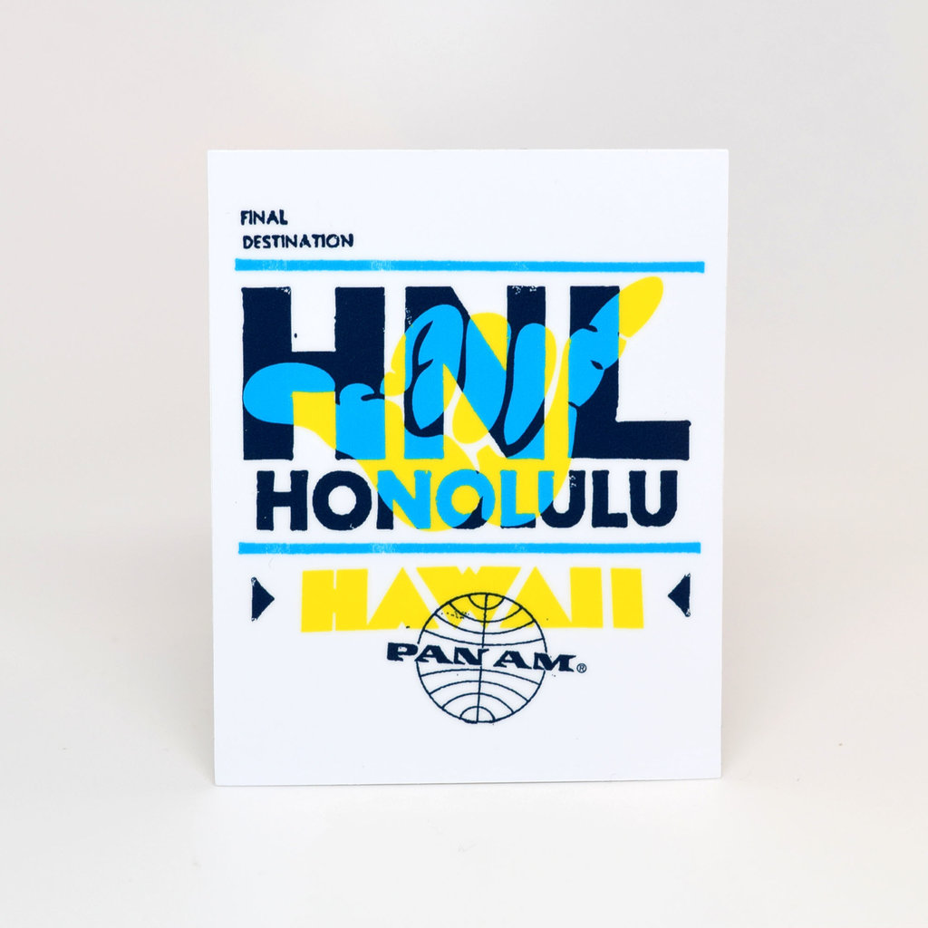 Pan Am Honolulu Die-Cut Sticker
