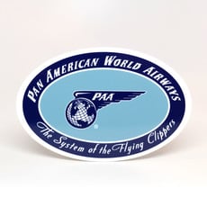 Pan Am erican World Airwyas Sticker Oval