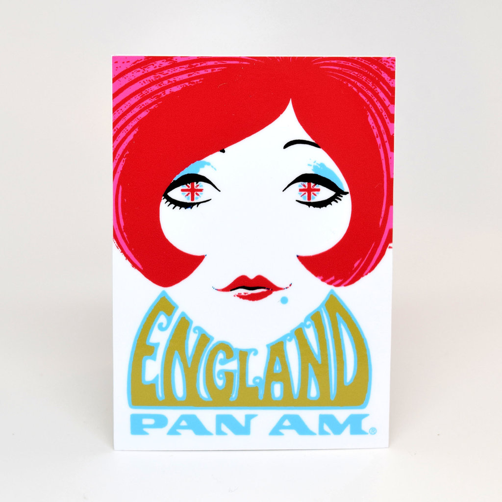 Pan Am England 'Twiggy' Die-Cut Sticker
