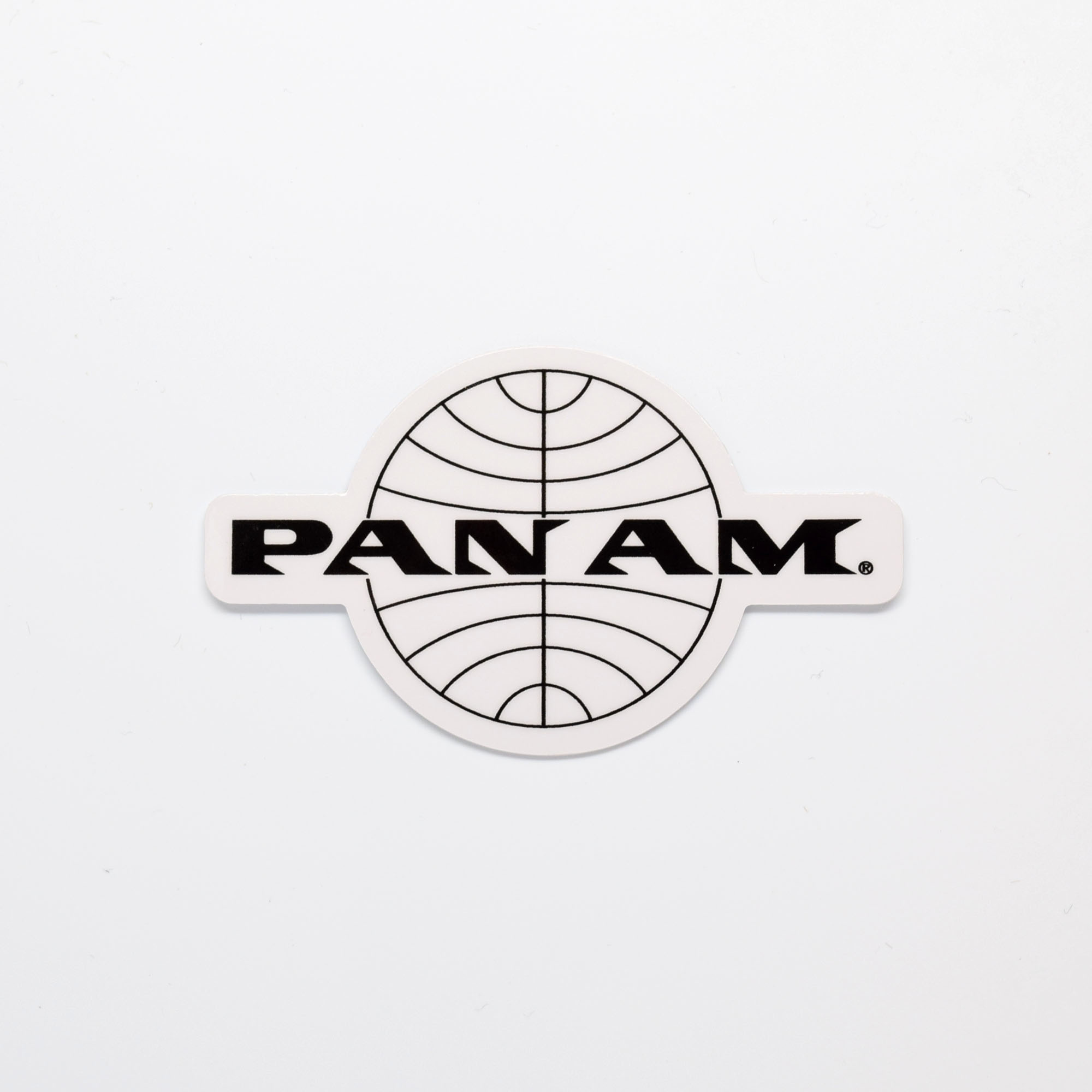 Pan Am Travel Sticker Black Logo Die Cut Planewear