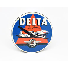 WHVA- Delta Air Lines Vintage Baggage Sticker Coaster