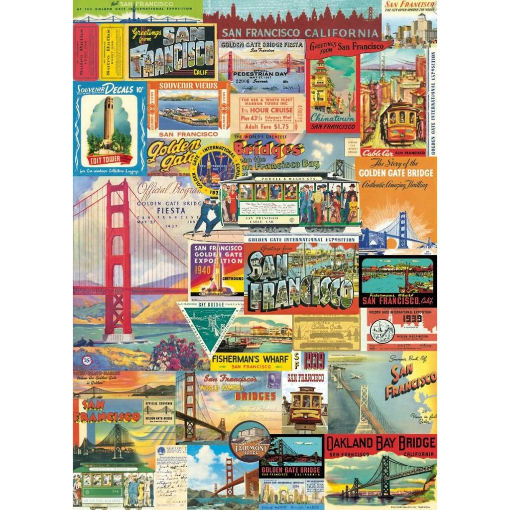 WHCV- San Francisco Collage Poster & Wrap