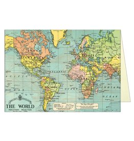 World Map Greeting Card
