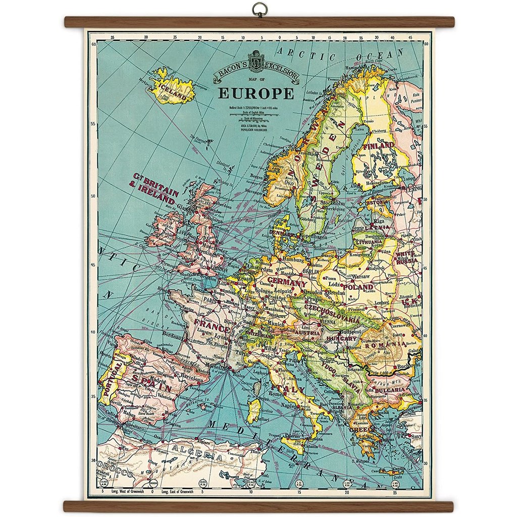 Vintage School Chart Europe