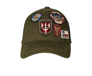 Top Gun® Cap with Patches-Olive - Planewear