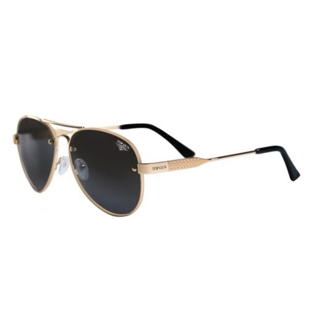 Top Gun® Aviator "Rivet" Polarized Sunglasses-Gold -disc