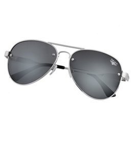 Top Gun® Aviator "Rivet" Polarized Sunglasses-Silver -disc