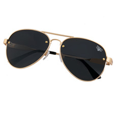 Top Gun® Aviator "Rivet" Polarized Sunglasses-Gold -disc