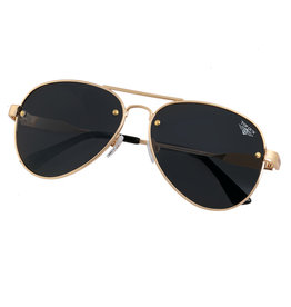 Top Gun® Aviator "Rivet" Polarized Sunglasses-Gold -disc