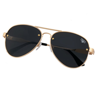 Top Gun® Aviator "Rivet" Polarized Sunglasses-Gold -disc