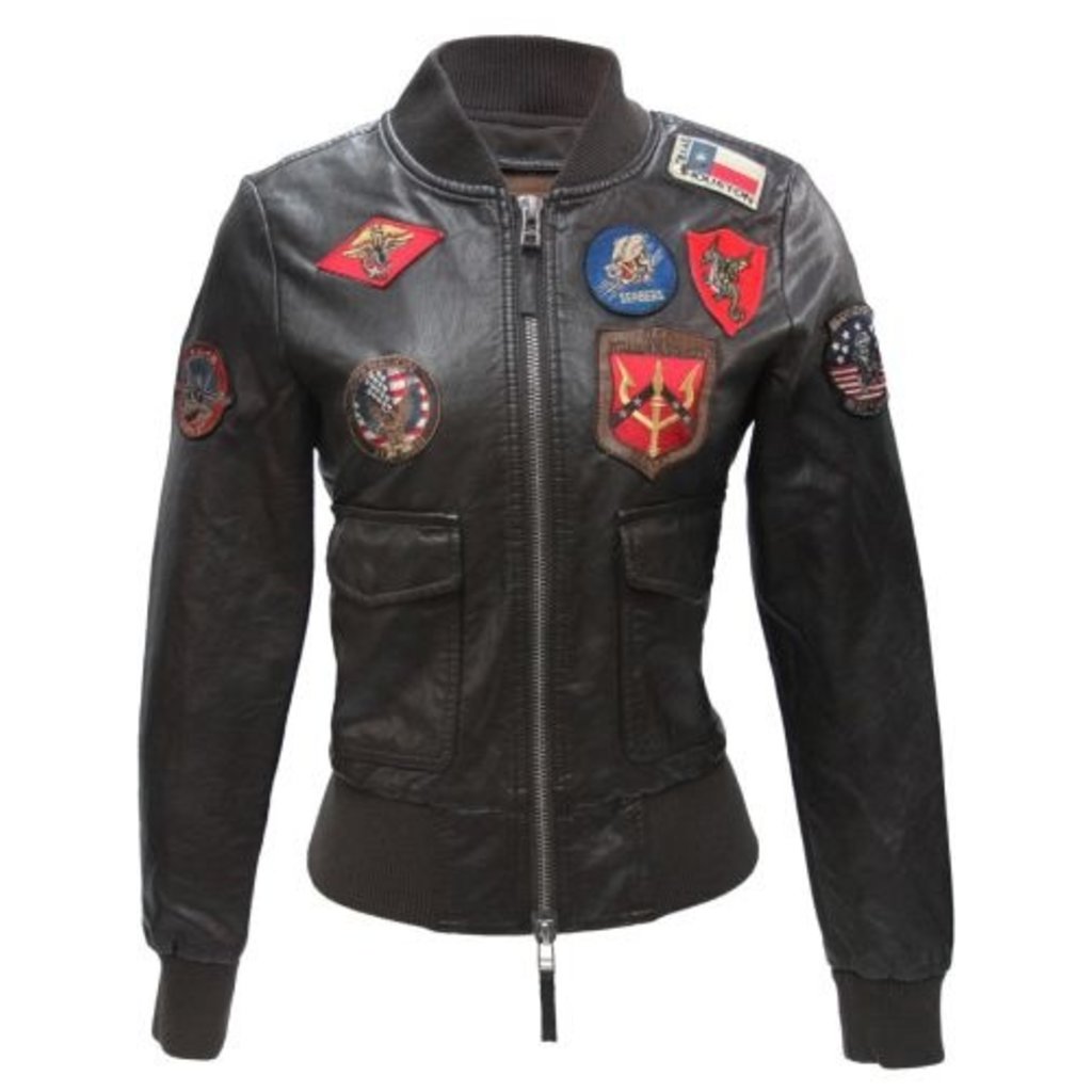 Top Gun® Women's Vegan Leather Bomber Jacket