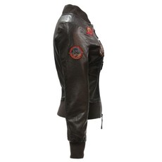 Top Gun® Women's Vegan Leather Bomber Jacket
