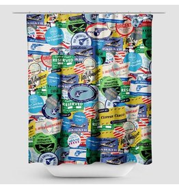 Pan Am Stickers Shower Curtain
