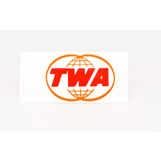 TWA Double Globe Logo Sticker