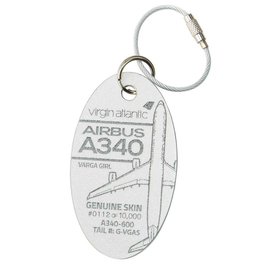 Plane Tag Airbus A340 Varga Girl - Pearl White