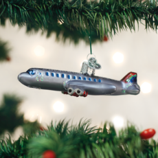 WHOWC- Old World Christmas Passenger Plane Ornament