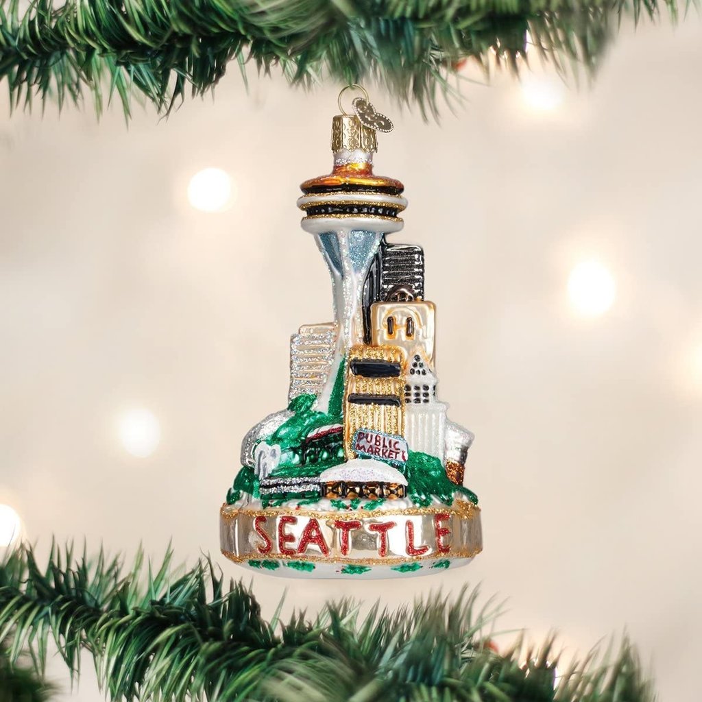 WHOWC- Old World Christmas Seattle Skyline Ornament