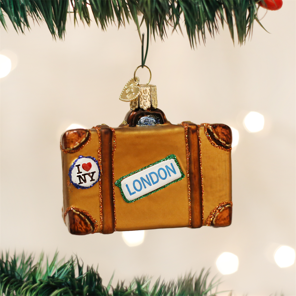 WHOWC- Old World Christmas Suitcase Ornament