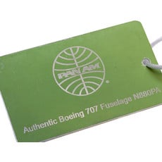 WH1TI- Pan Am 707 Fuselage Luggage Tag Brushed