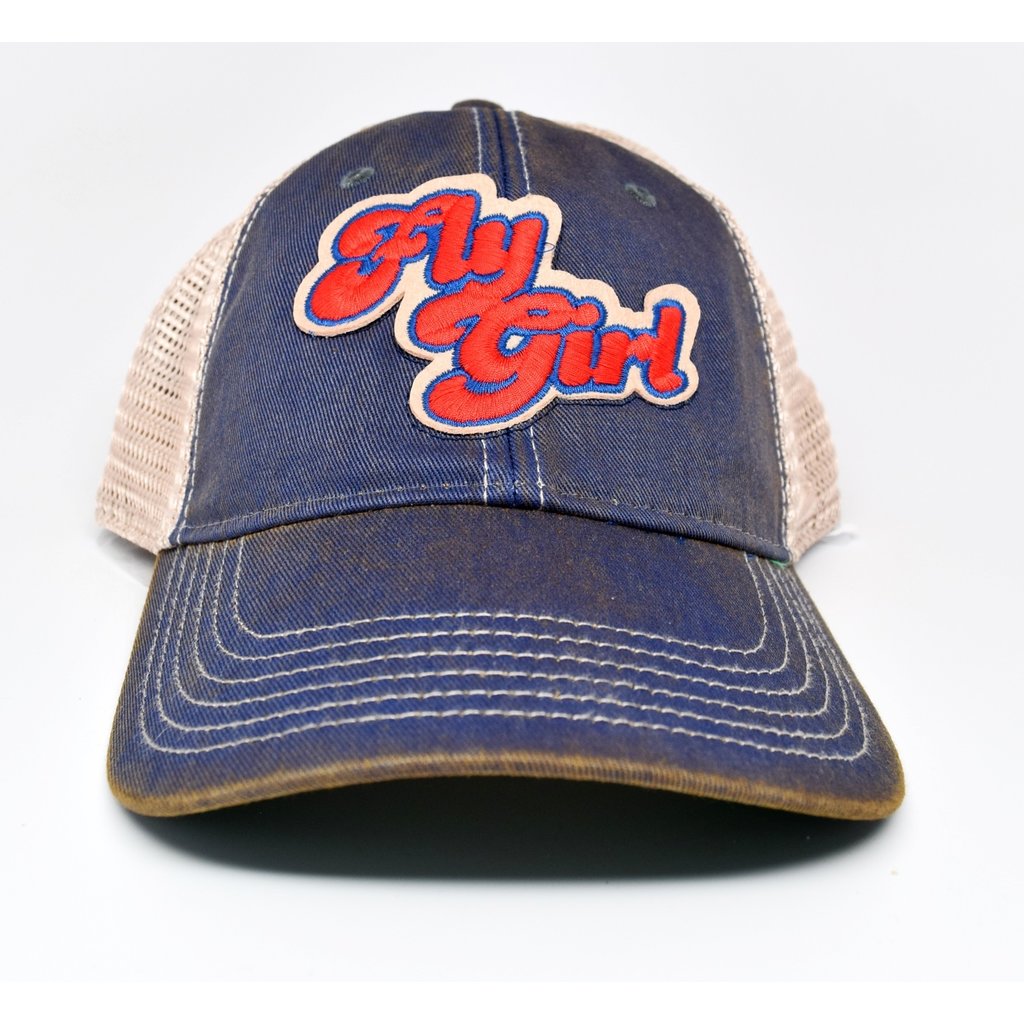 WH1LGY- Fly Girl Vintage Trucker Cap -Denim Blue