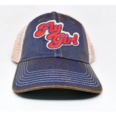 WH1LGY- Fly Girl Vintage Trucker Cap -Denim Blue