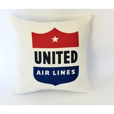 United 40's Logo Linen Pillow Cover