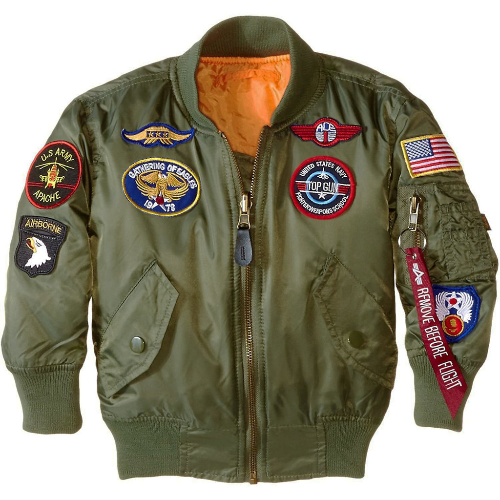 Kids MA-1 Jacket with Patches